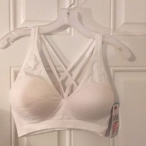 White sports bra.